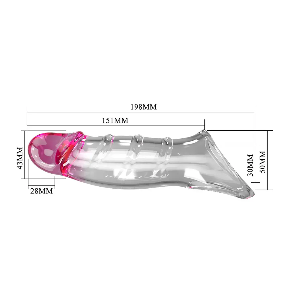 Насадка на пенис Pretty Love Penis Sleeve Damell, 19.8 см (прозрачный) - фото 5