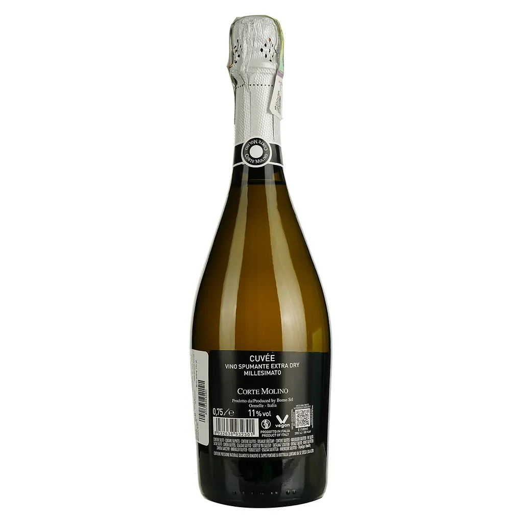 Ігристе вино Corte Molino Cuvee Millesimato Extra Dry біле ектра сухе 0.75 л - фото 2