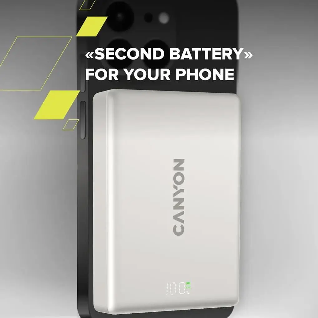 Павербанк Canyon Magnetic Gray 10 000 mAh / 20 Вт (CNS-CPB511G) - фото 12