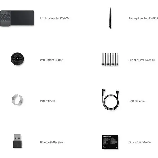 Графічний планшет Huion Inspiroy Keydial KD200 [65909] - фото 4