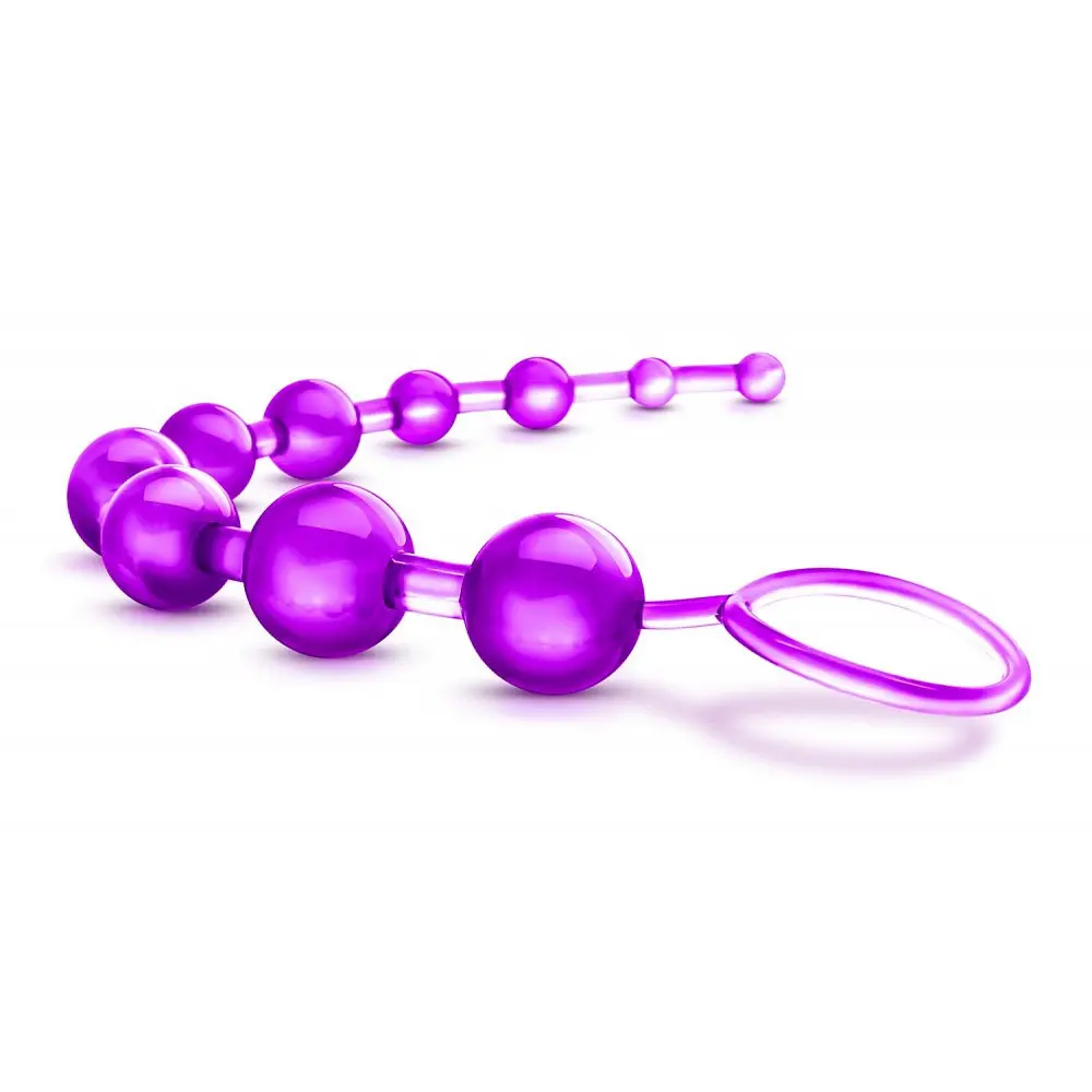 Анальний ланцюжок Blush B Yours Basic Beads Purple - фото 3