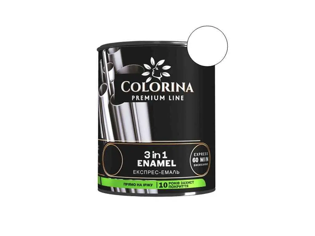 Експрес-емаль COLORINA білий глянцевий 0.75 Enamel 3 in 1