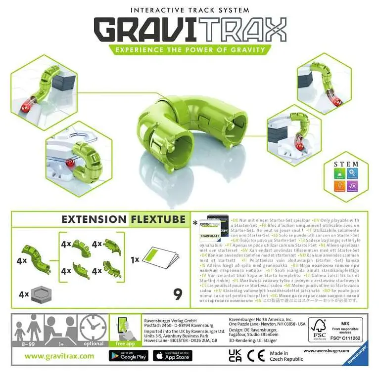 Дополнительный набор к конструктору Ravensburger GraviTrax Action Pack FlexTube модуль для трасс 269785 - фото 7