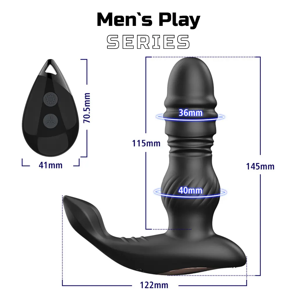 Масажер простати - Erospace Men’s Play Thrusting Prostate Massager B4 - фото 10