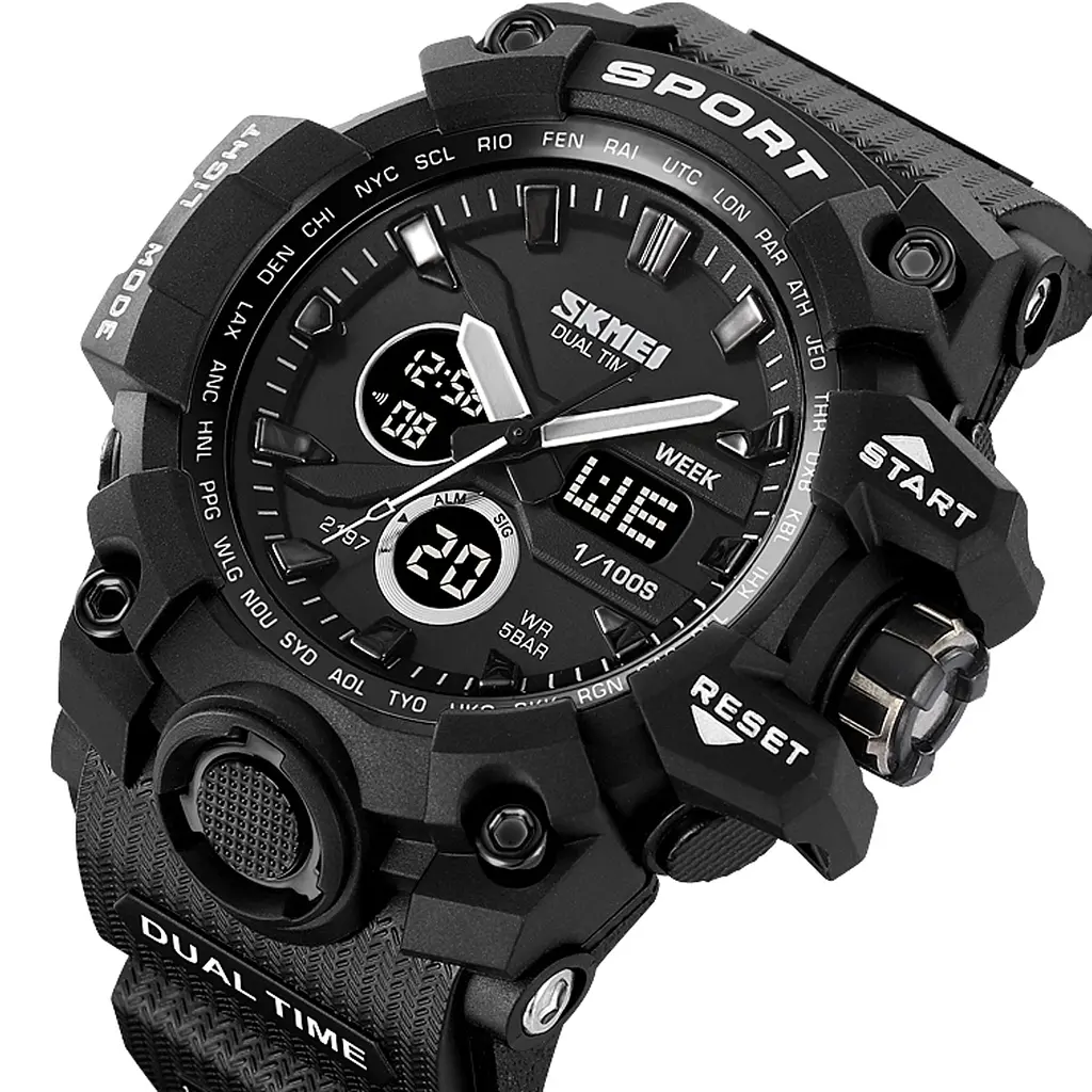 Чоловічий наручний годинник 2197BK Black Skmei acs0030158 - фото 3