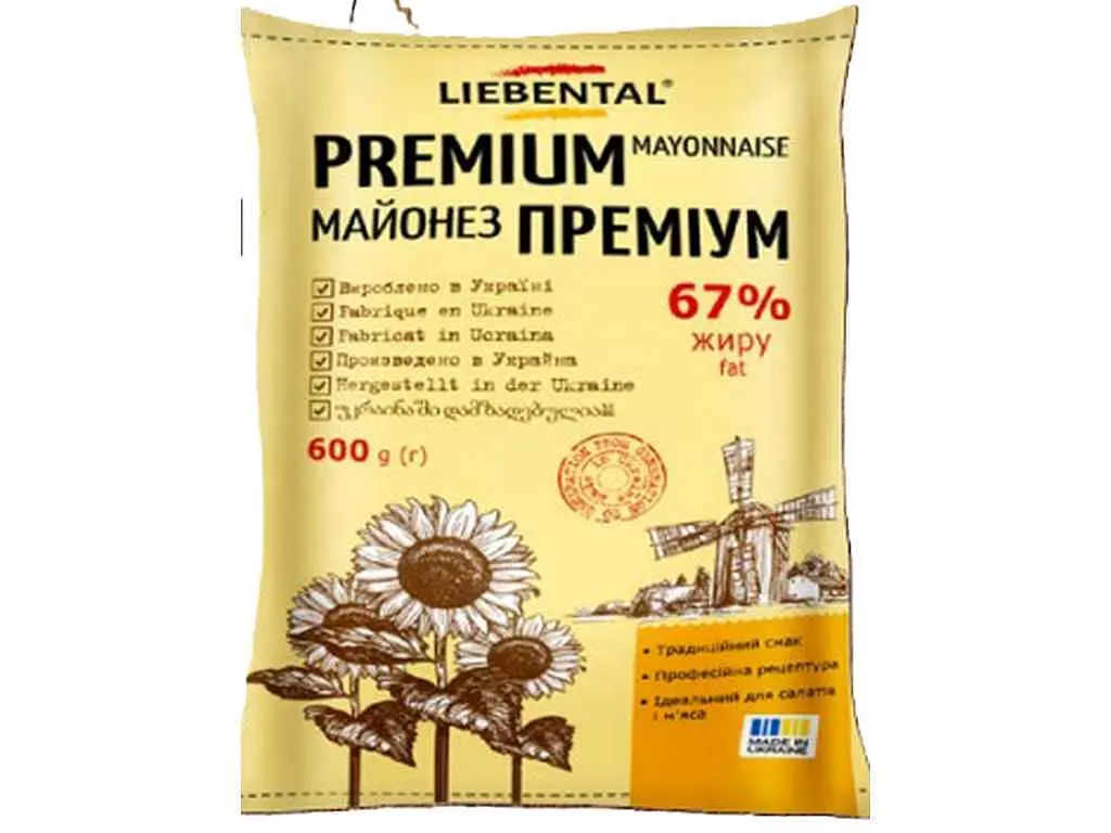 Майонез LIEBENTAL Преміум 600г "Преміум" 67%