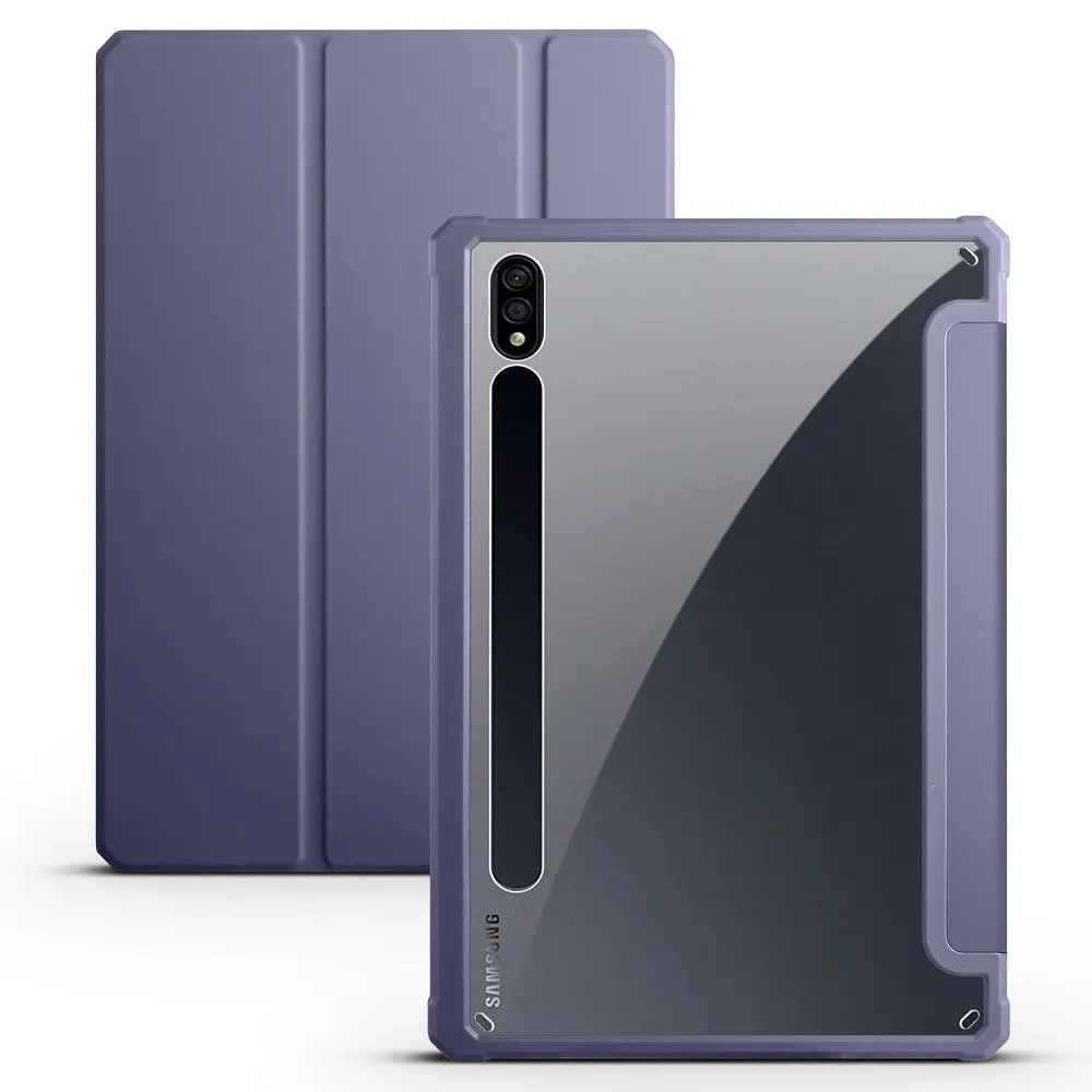 Чехол TPUCristal SlimTPU Spen holder Samsung Galaxy Tab S9/S9 Fe Фиолетовый - фото 4