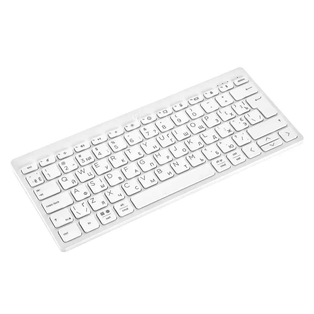 Клавиатура мембранная 350 Compact Multi-Device, 78key, BT, EN/UK, белый HP teh0013884 - фото 7