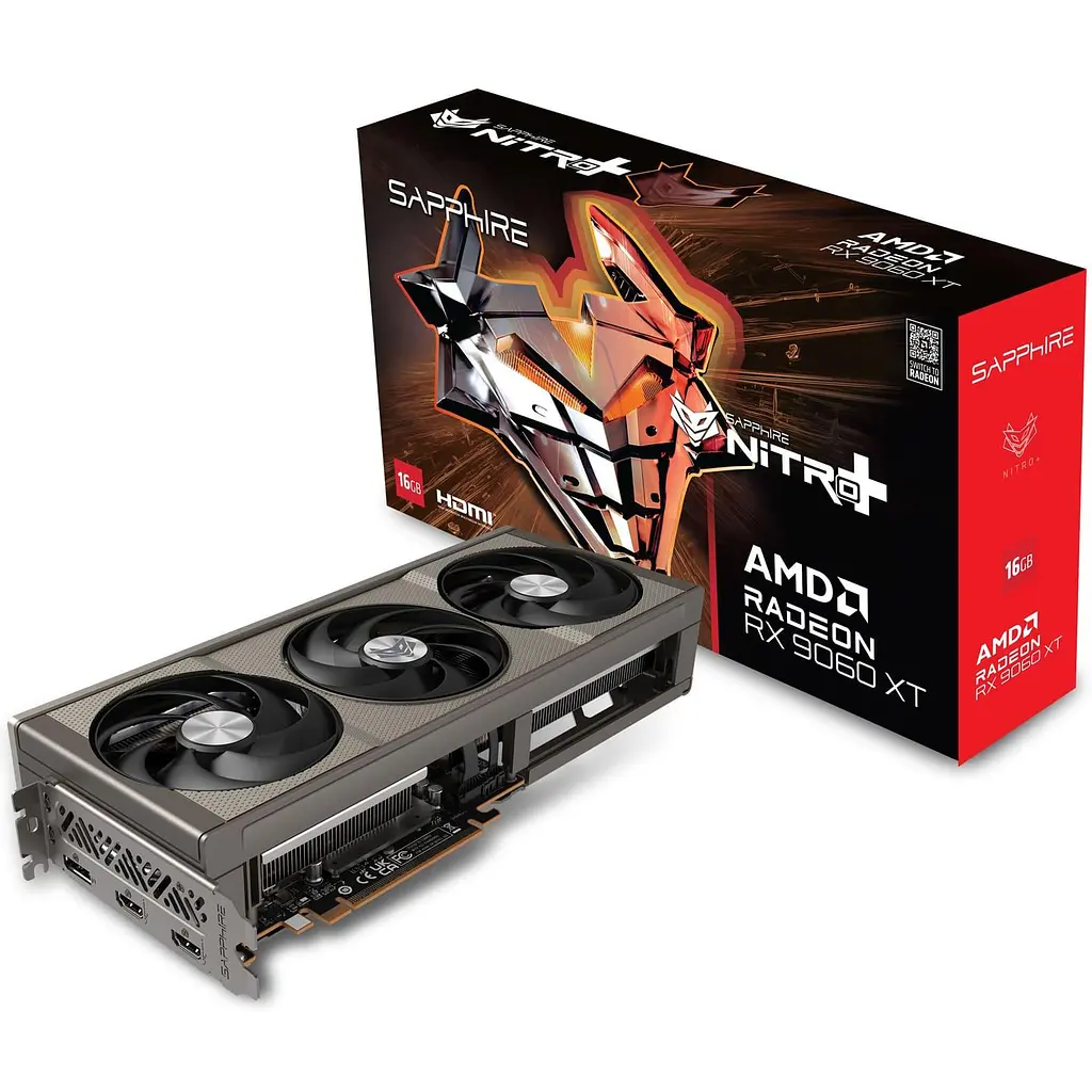 Видеокарта Sapphire AMD Radeon RX 9060 XT 16GB NITRO+ (11350-01-20G) (GDDR6, 128 bit, PCI-E v5.0 x16) - фото 6