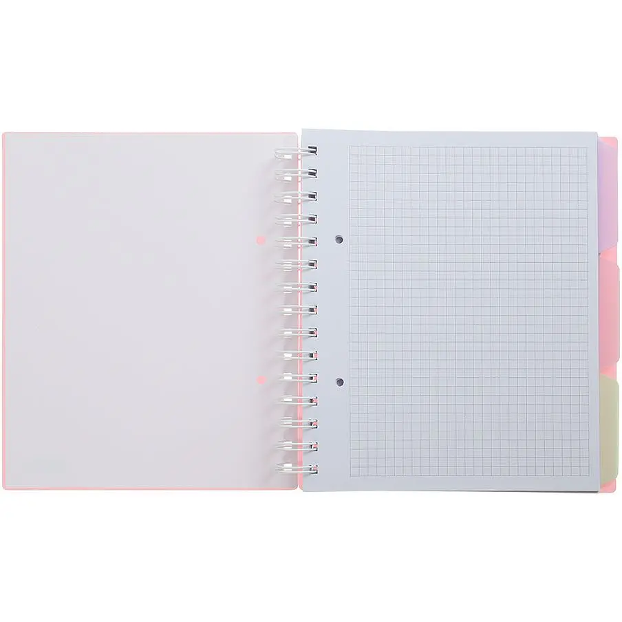 Зошит на пружині Buromax Pastel В5 (170x205) 120 аркушів 3 розділювачі рожевий (BM.24355912-10) - фото 2