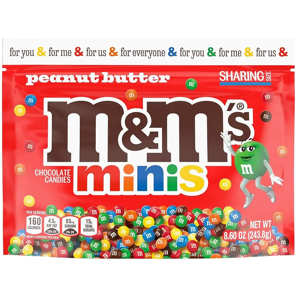 Драже M&M'S Minis Peanut Butter, 240г