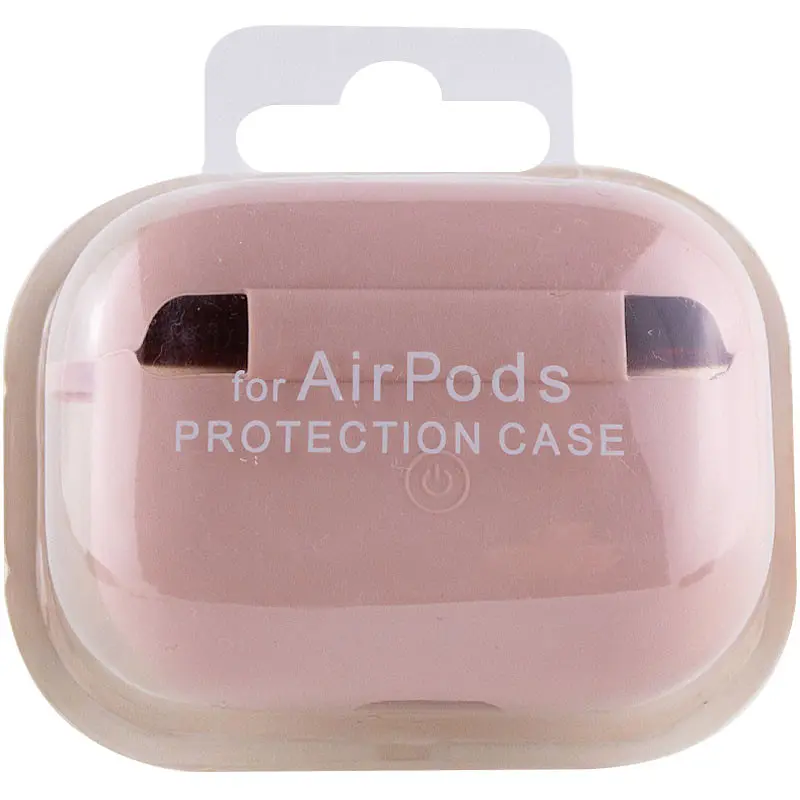 Силіконовий футляр з мікрофіброю для навушників Airpods Pro Рожевий / Pink Sand - фото 4