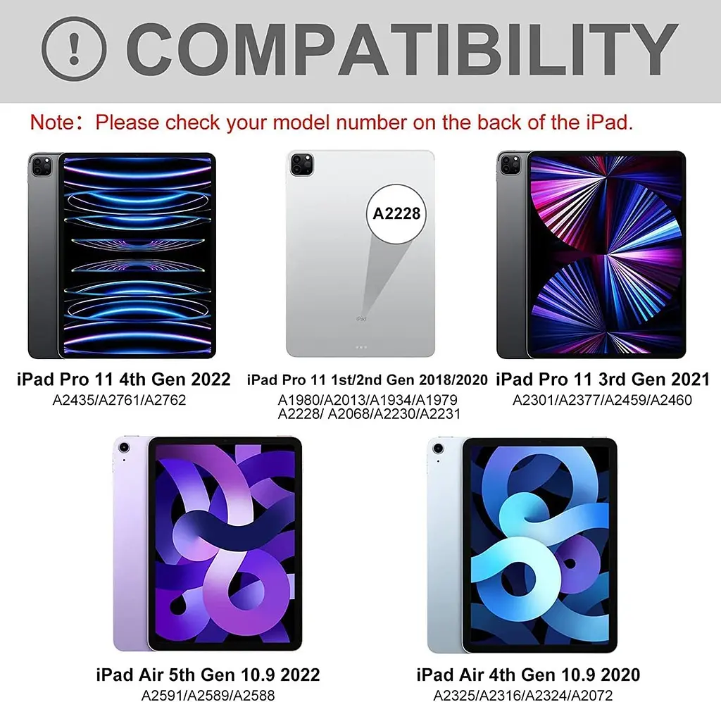 Чохол для клавіатури SENGBIRCH для iPad Air 5 2022/iPad Air 4 2020 10,9 дюйма/iPad Pro 11 - фото 2