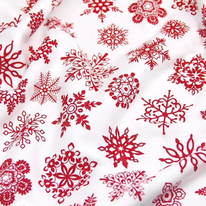 Фланелева пелюшка Cosas Snowflakes 80х80 см біло-червона (FlannelDiapers_SnowflakesRedWhite_80x80) - фото 3