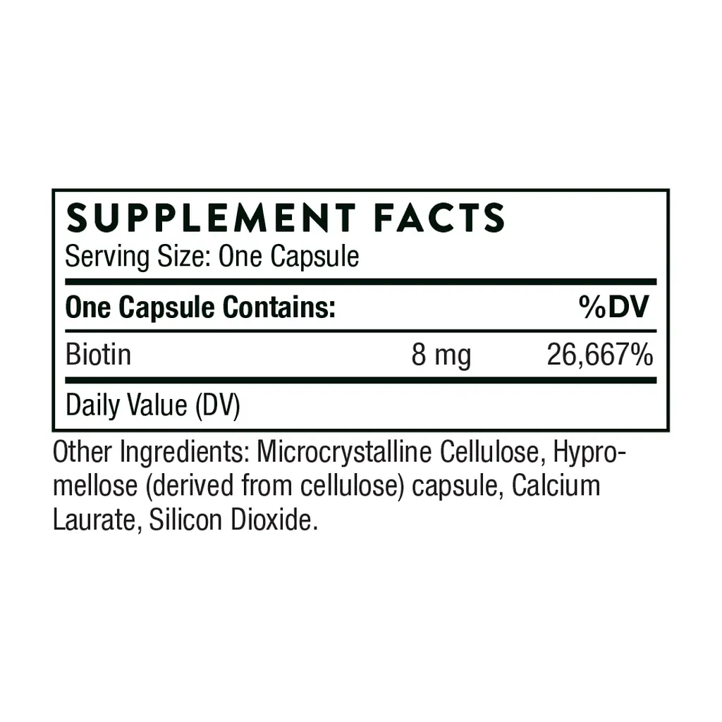 Біотин 8 мг Biotin-8 - 60 caps - фото 2