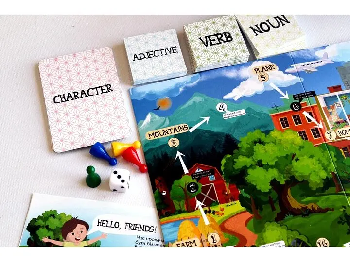 Гра навчальна настільна English storytelling Умняшка 2101 Різнокольоровий shop (4820129202101) - фото 2