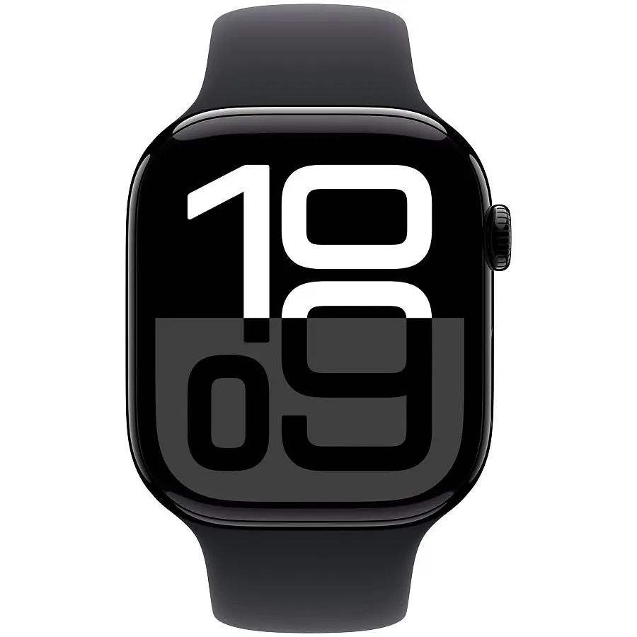 Apple Watch Series 10 GPS, 46mm, Jet Black, Спортивний ремінець чорного кольору, M/L (Grade B) Seller Refurbished - фото 2