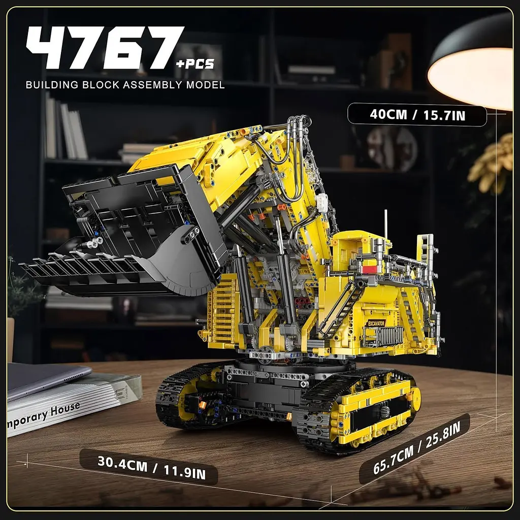 Конструктор Mould King Карьерный экскаватор Liebherr R 9800 Yellow (17070) [160311] - фото 11