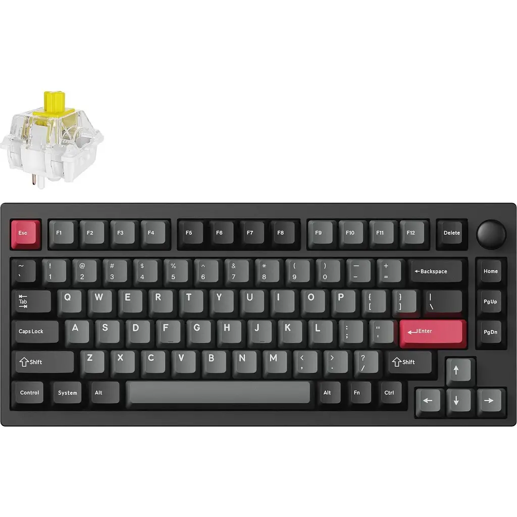 Клавіатура Lemokey P1 Pro Keychron Super Banana Carbon Black (P1P-M4-UA) [153090] - фото 2