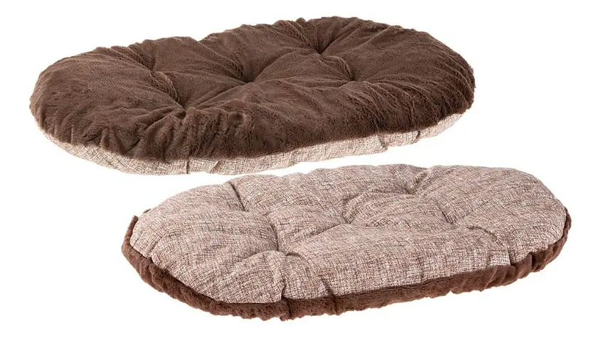 Лежак для котів та собак Ferplast Dandy F 80 зі штучним хутром коричневий 80х55х20 см 82944098 - фото 3