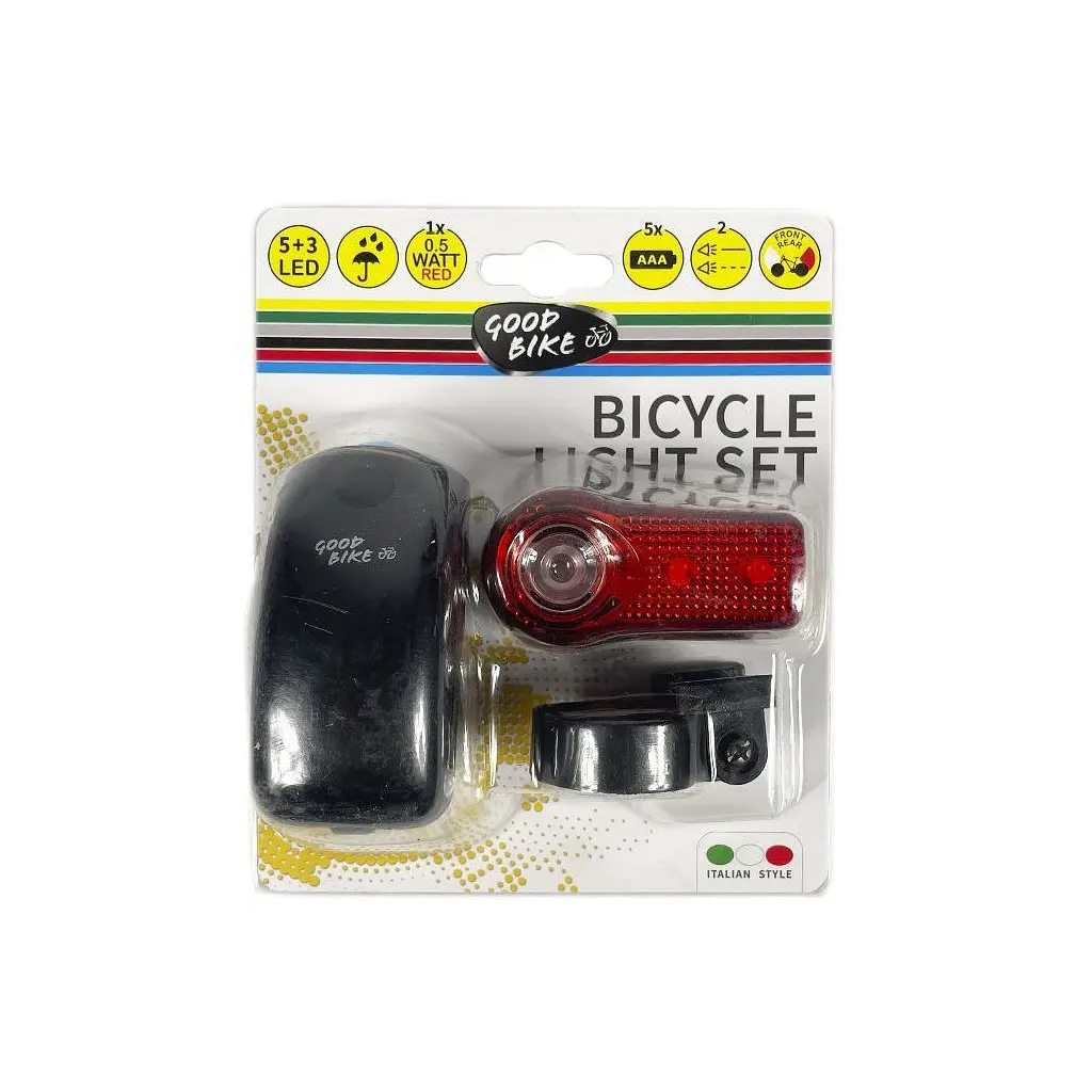 Комплект велофар Good Bike Twins 2 режима 5+3 LED (92306-IS) - фото 11