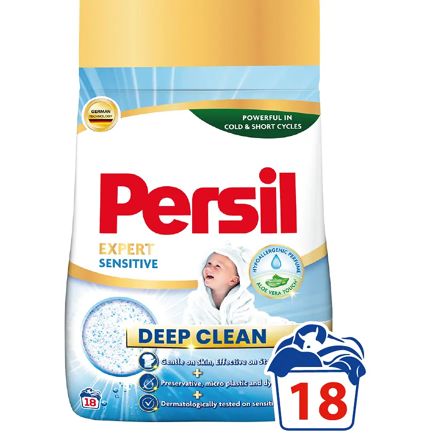 Пральний порошок Persil Expert Deep Clean Автомат Sensitive 18 циклів прання 2.7 кг