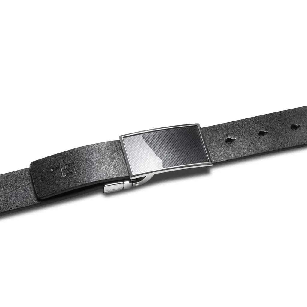 Ремінь чоловічий шкіряний Semi Line Black/Blue (P8234-0 XL) 120 см - фото 2
