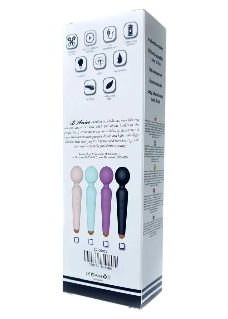 Массажер B - Series Magic Power Wand, 19.5 см (фиолетовый) - фото 9