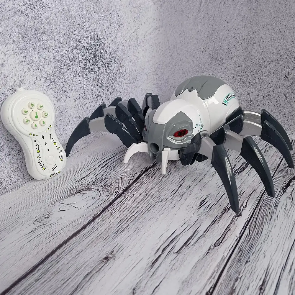 Інтерактивний радіокерований павук Spray Spider з ефектом пари, підсвічуванням очей, звуками, мелодіями та акумулятором - фото 2