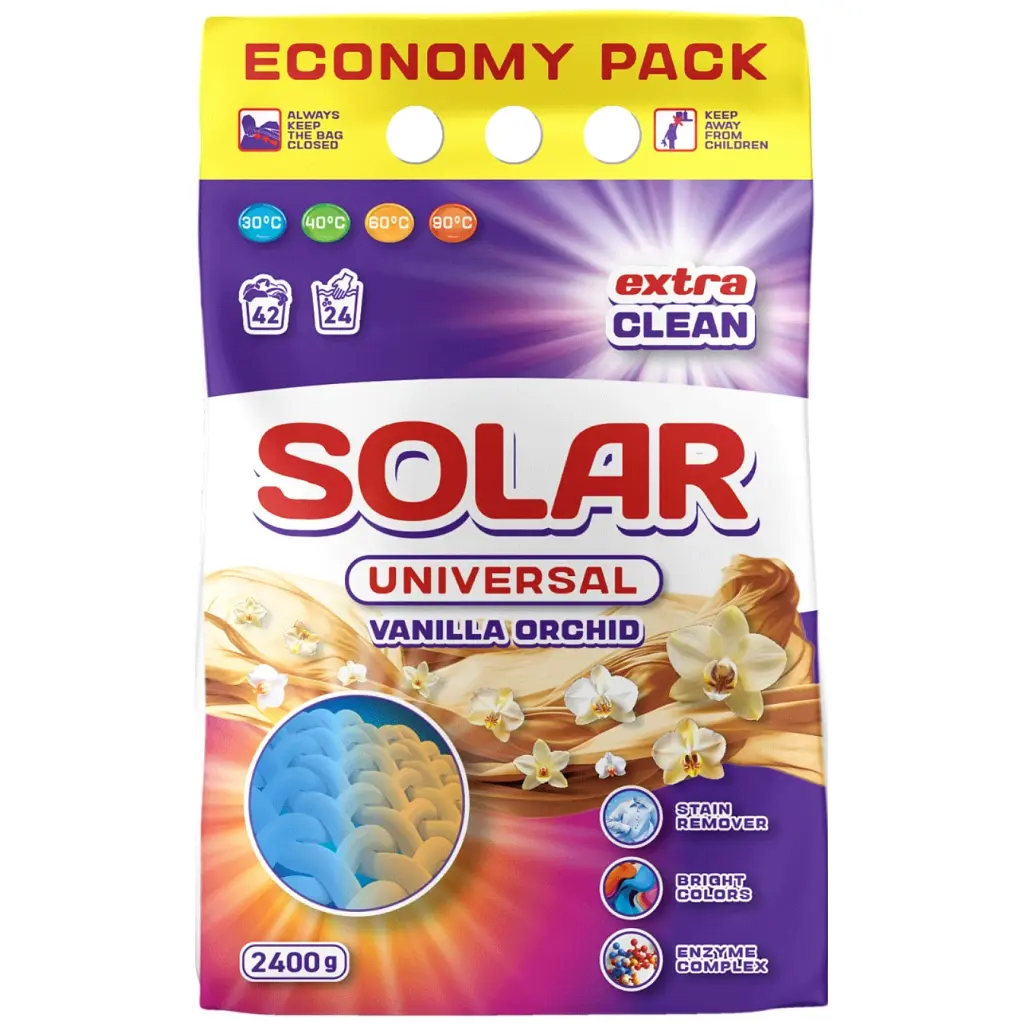 Пральний порошок Solar Household Universal Vanilla Orchid 2.4 кг (4820269930315)