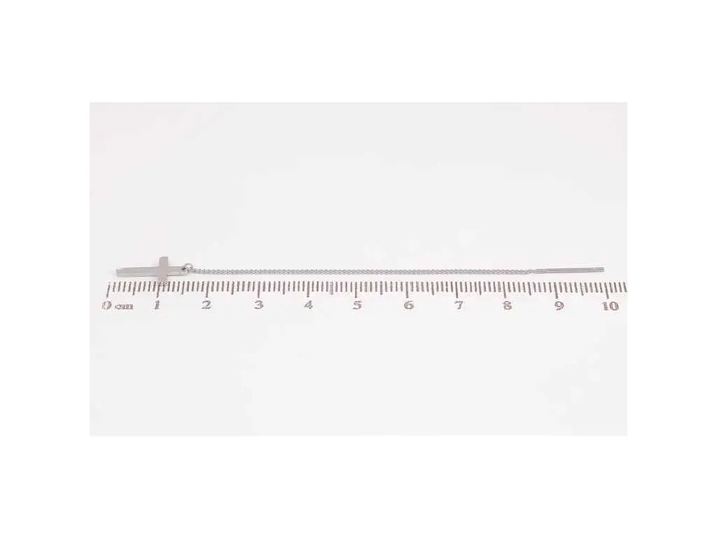 Сережки Xuping протяжки TTM Stainless Steel Родій "Хрестики з ланцюжками" 9,9см (334451) - фото 2