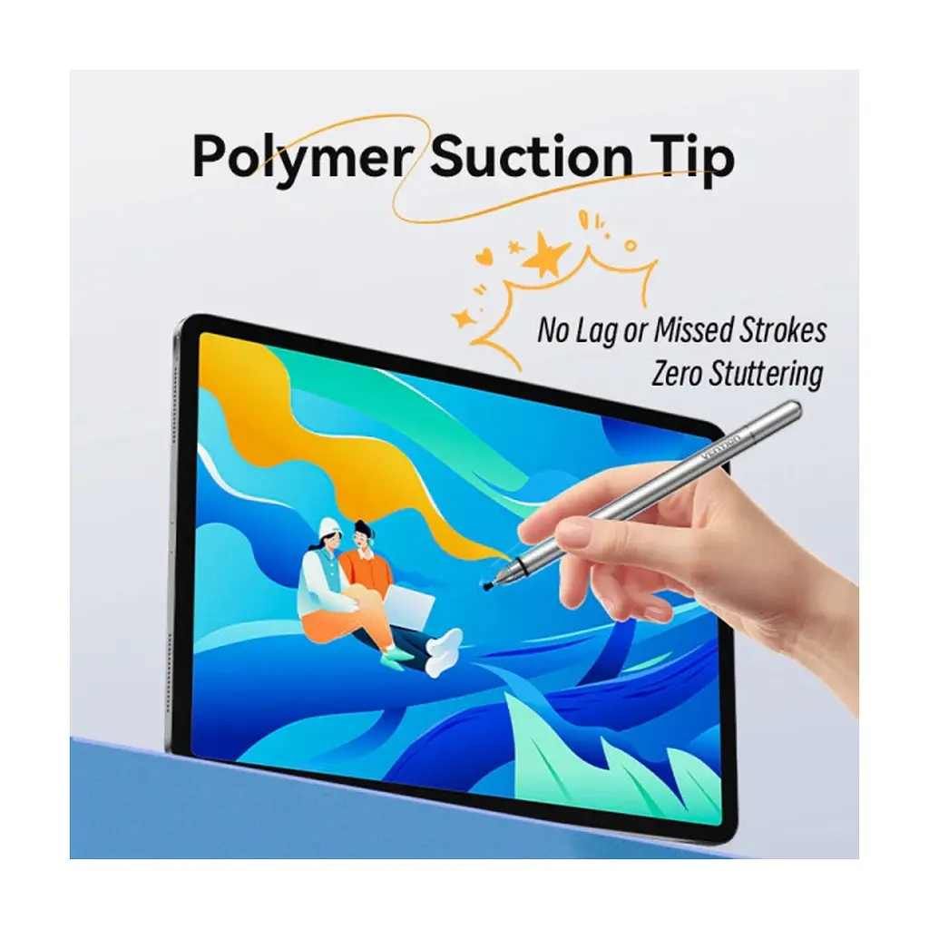 Стилус Vention 2-in-1 Stylus Pen Gray Aluminum Alloy Type (KQMH0) - фото 8