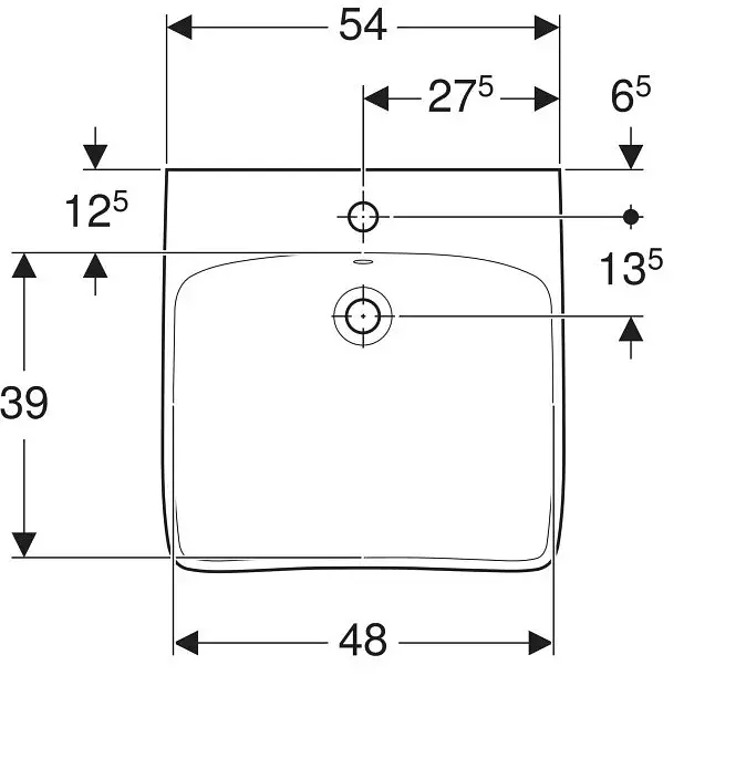 Раковина Geberit Selnova Comfort 55 501.461.00.7, Білий - фото 2