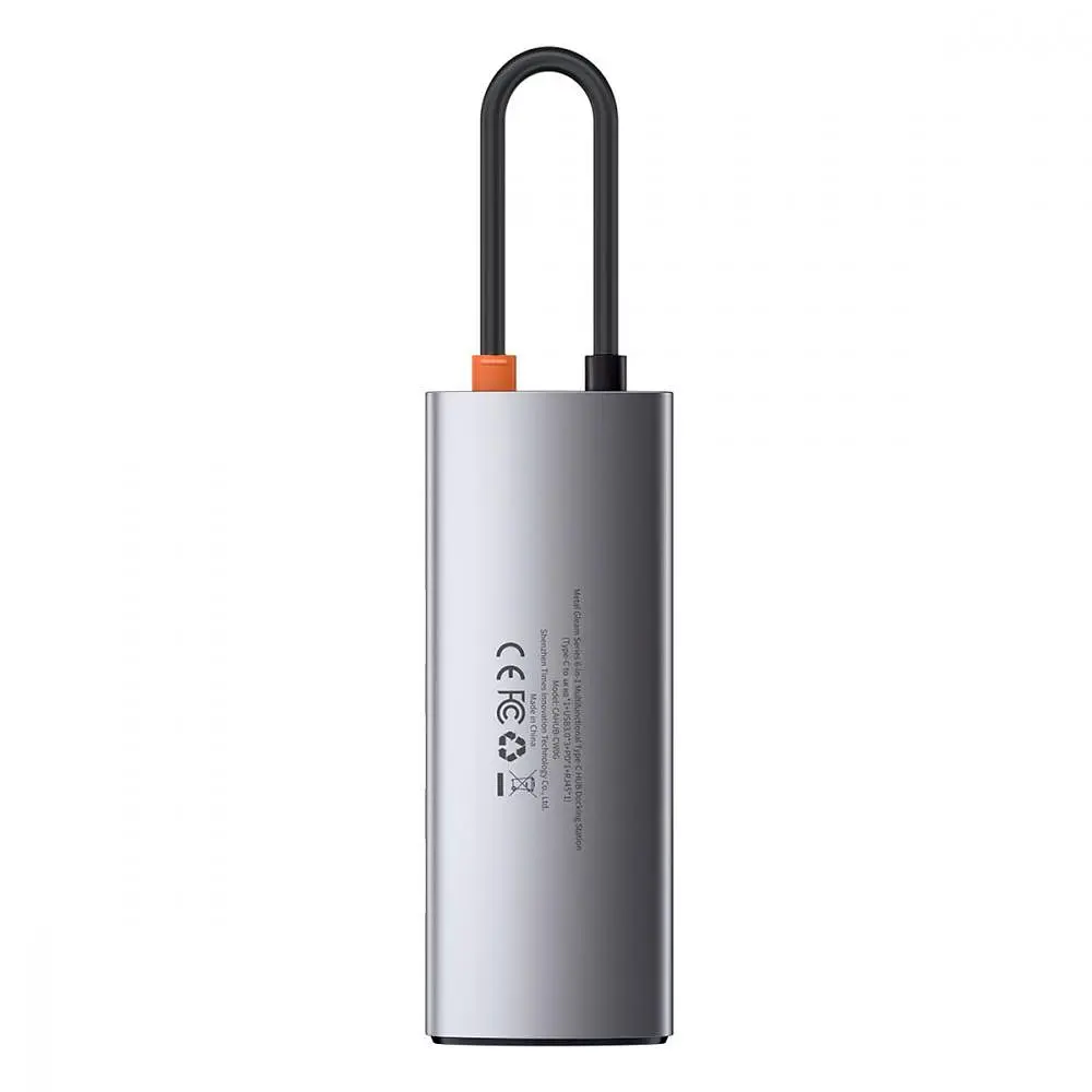 USB-Хаб Baseus USB-C Metal Gleam Series 6in1 Gray (CAHUB-CW0G) - фото 5