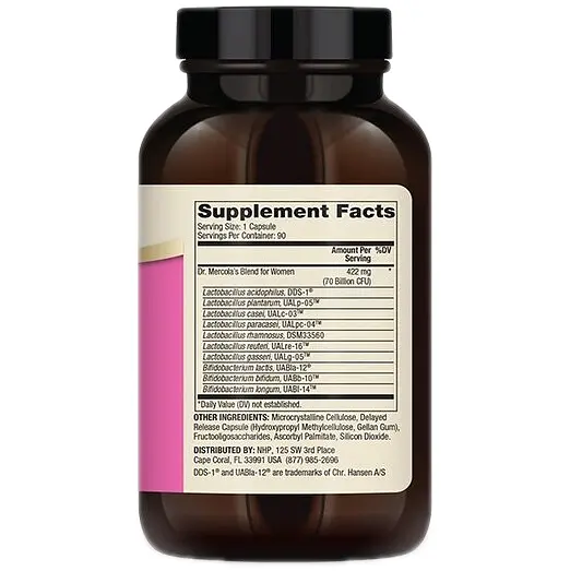 Пробіотики і пребіотики Dr. Mercola Complete Probiotics for Women 90 капсул - фото 2