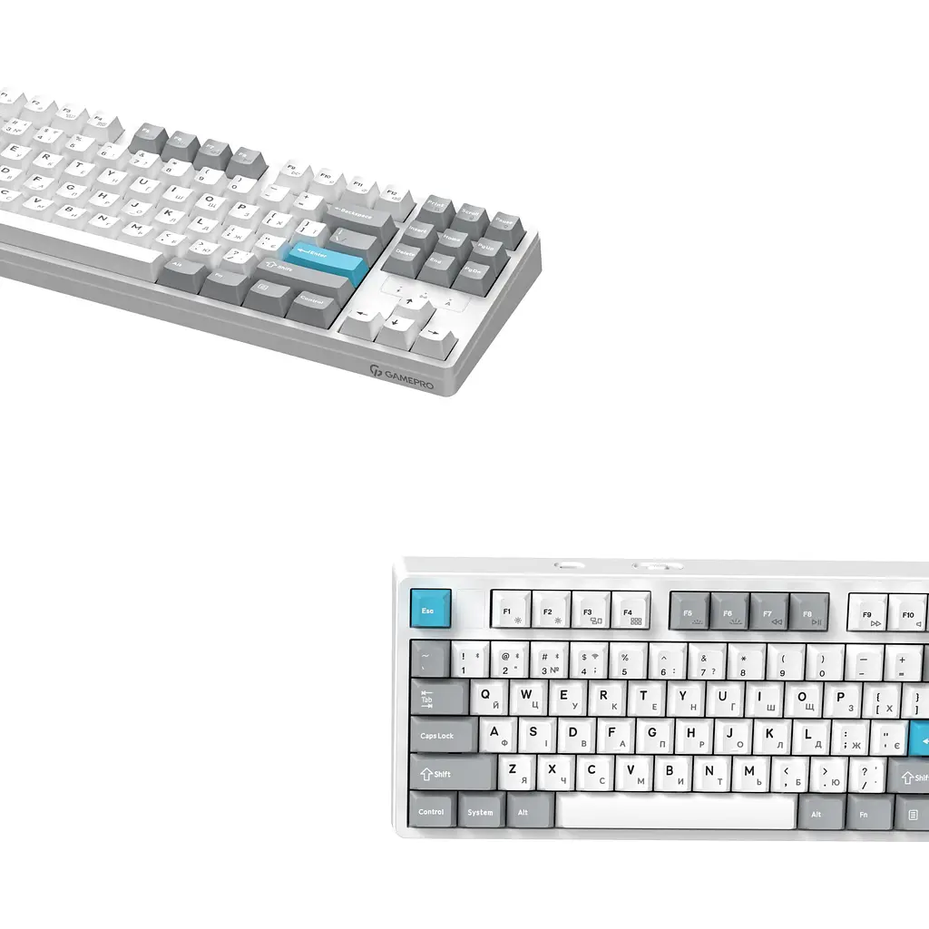 Клавіатура GamePro Asgard Ragnar Keychron Super Red Switch Wireless/Bluetooth/USB White бездротова (MK285WH) - фото 4