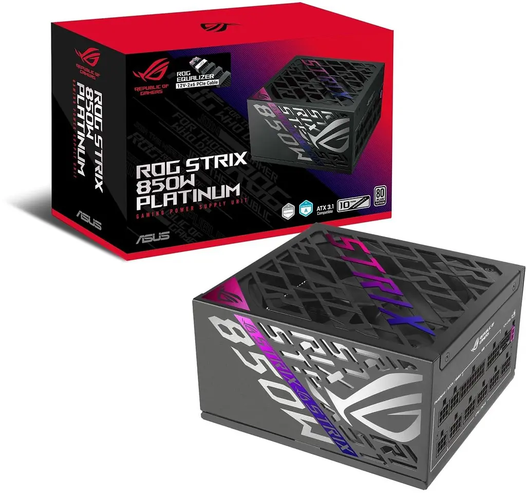 Блок живлення ASUS ROG Strix 850W Platinum ROG Equalizer 80+ Platinum (90YE00W8-B0NA00) Black - фото 7