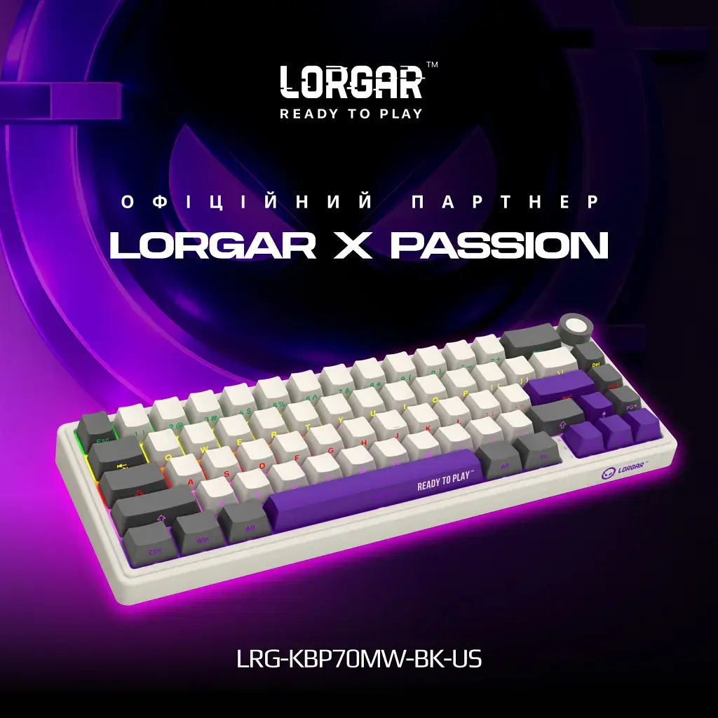 Клавіатура Lorgar KBP70MW Pro RGB Wireless/Bluetooth/USB UA Beige (LRG-KBP70MW-RT-US) - фото 2