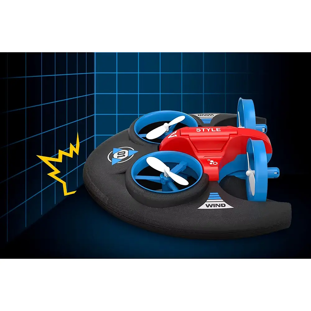 Квадрокоптер JJRC H101 Vehicle Drone Boat 3in1 Red-Blue [119036] - фото 3