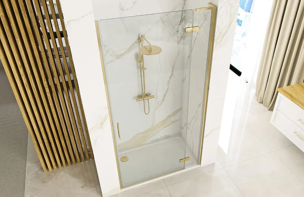 Душові двері Rea Hugo 100 brushed gold REA-K8413 - фото 5
