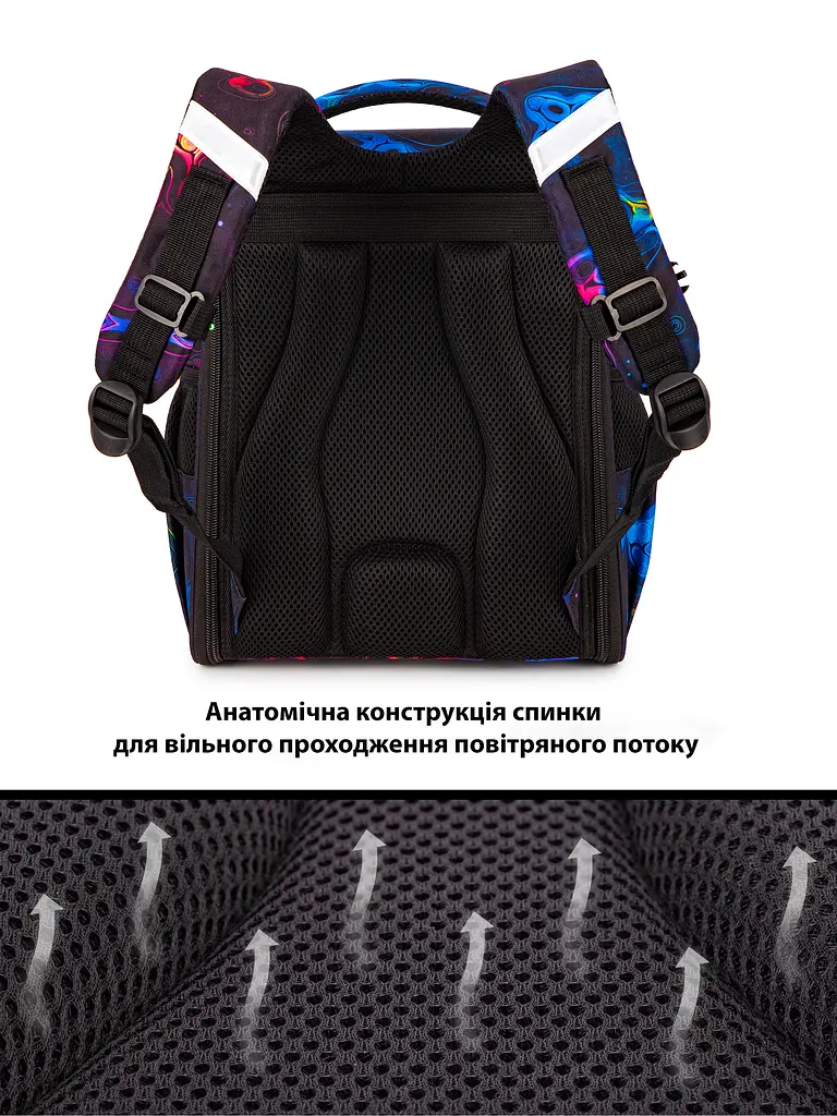 Ортопедический школьный рюкзак (ранец) School Standard 6 в 1 для девочки 570 гр 14,5 литров Разноцветный - фото 8