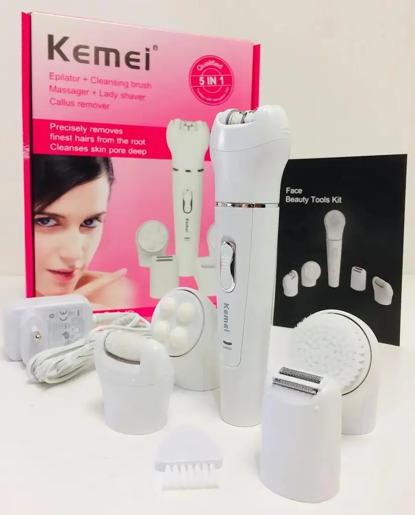 Жіночий епілятор акумуляторний бездротовий Kemei BMQ KM 2199 5 в 1 - фото 6