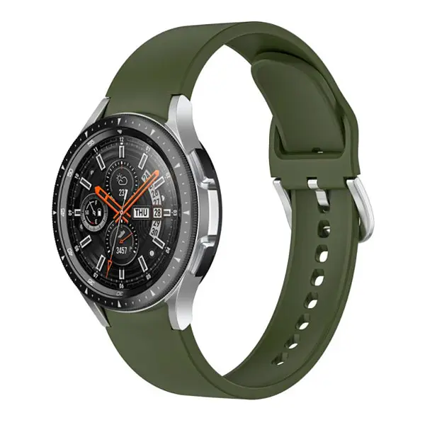 Ремінець для Samsung Galaxy Watch 5 40mm - зелений ширина кріплення 20мм силікон Watchbands Galaxy OneLine (W41-7WB13487749) - фото 2