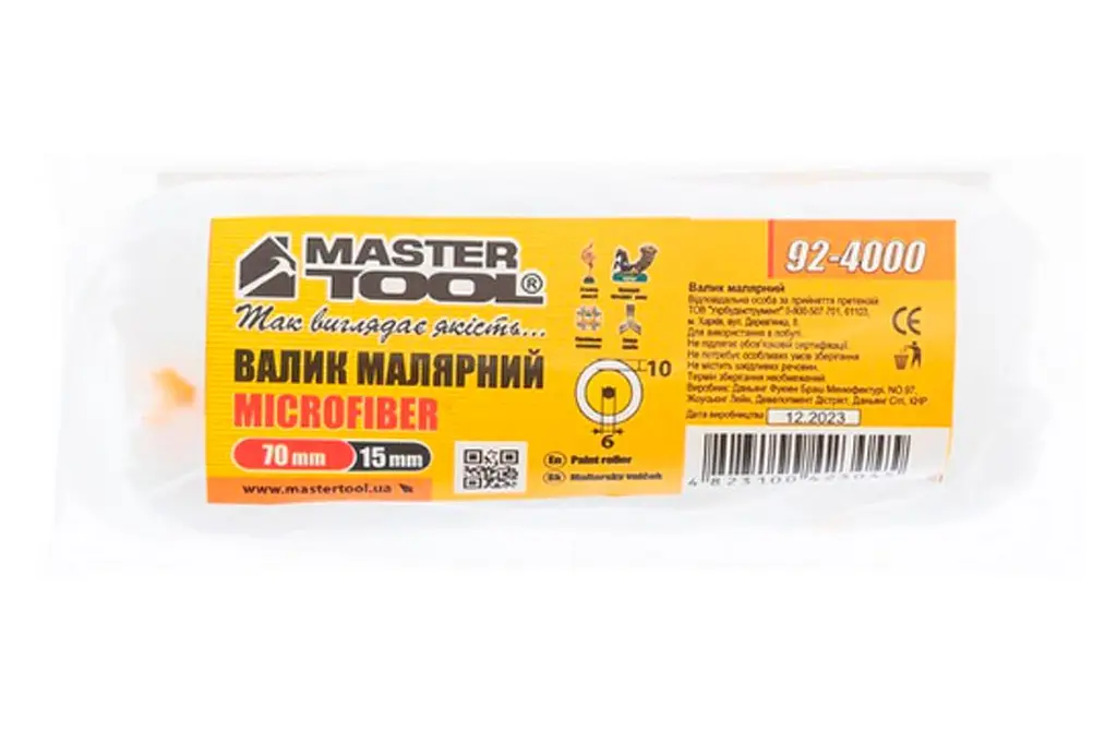 Малярний валик Mastertool 15 х 70 x 6мм мікрофібра - фото 3