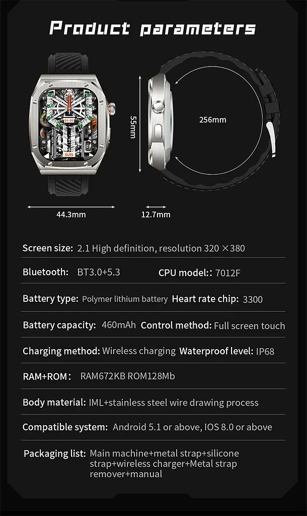 Смарт-годинник Lige Z79 Max 2 ремінці Black (6d797ae9) - фото 3