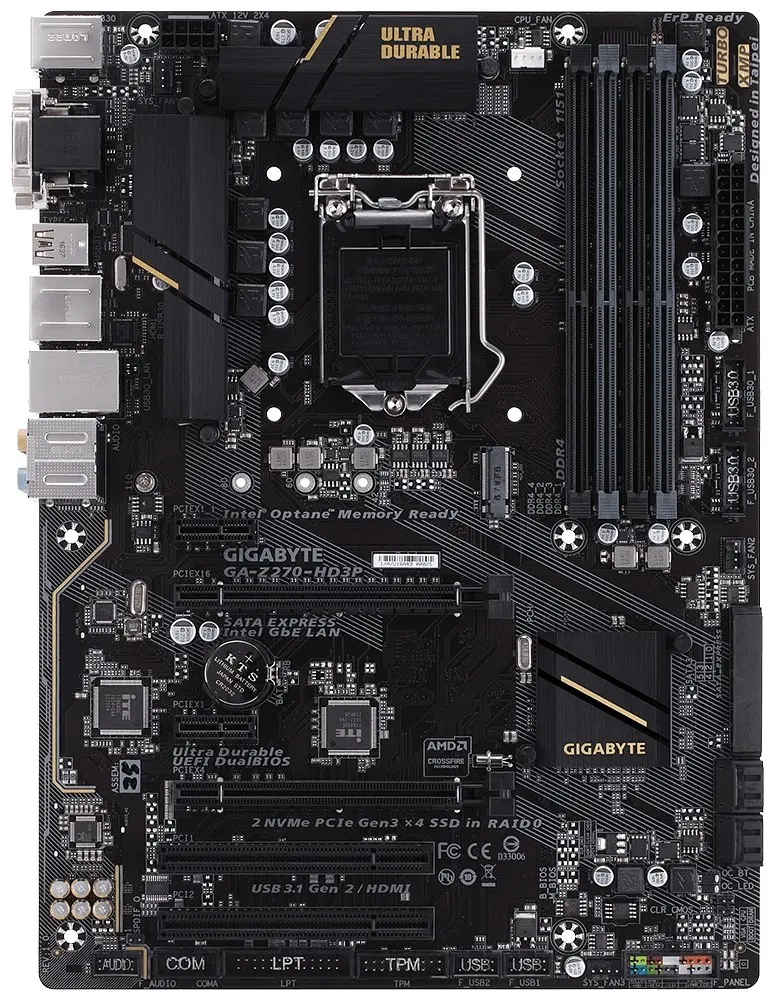 Материнська плата Gigabyte GA-Z270-HD3P LGA 1151 (GA-Z270-HD3P) Б/В - фото 3