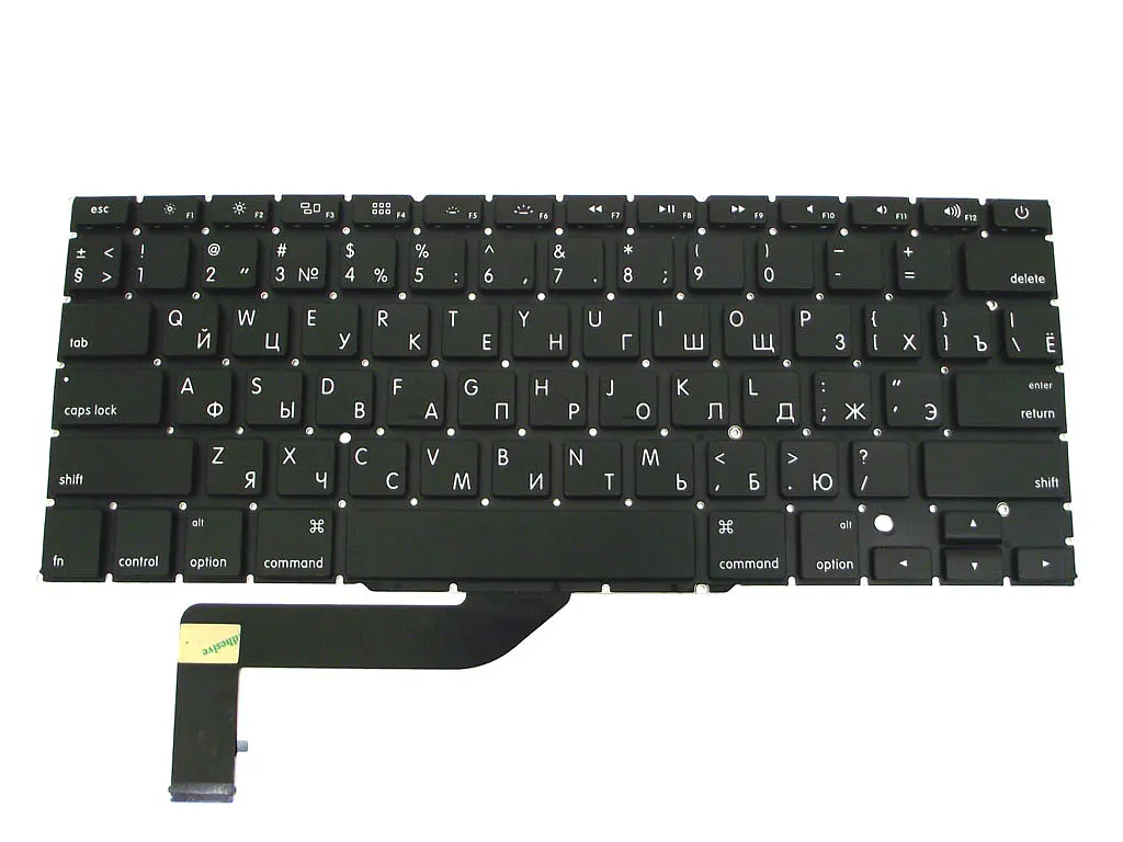 Клавіатура для APPLE A1398 Macbook Pro MC975, MC976(2012) (UA, Small Enter) - фото 3