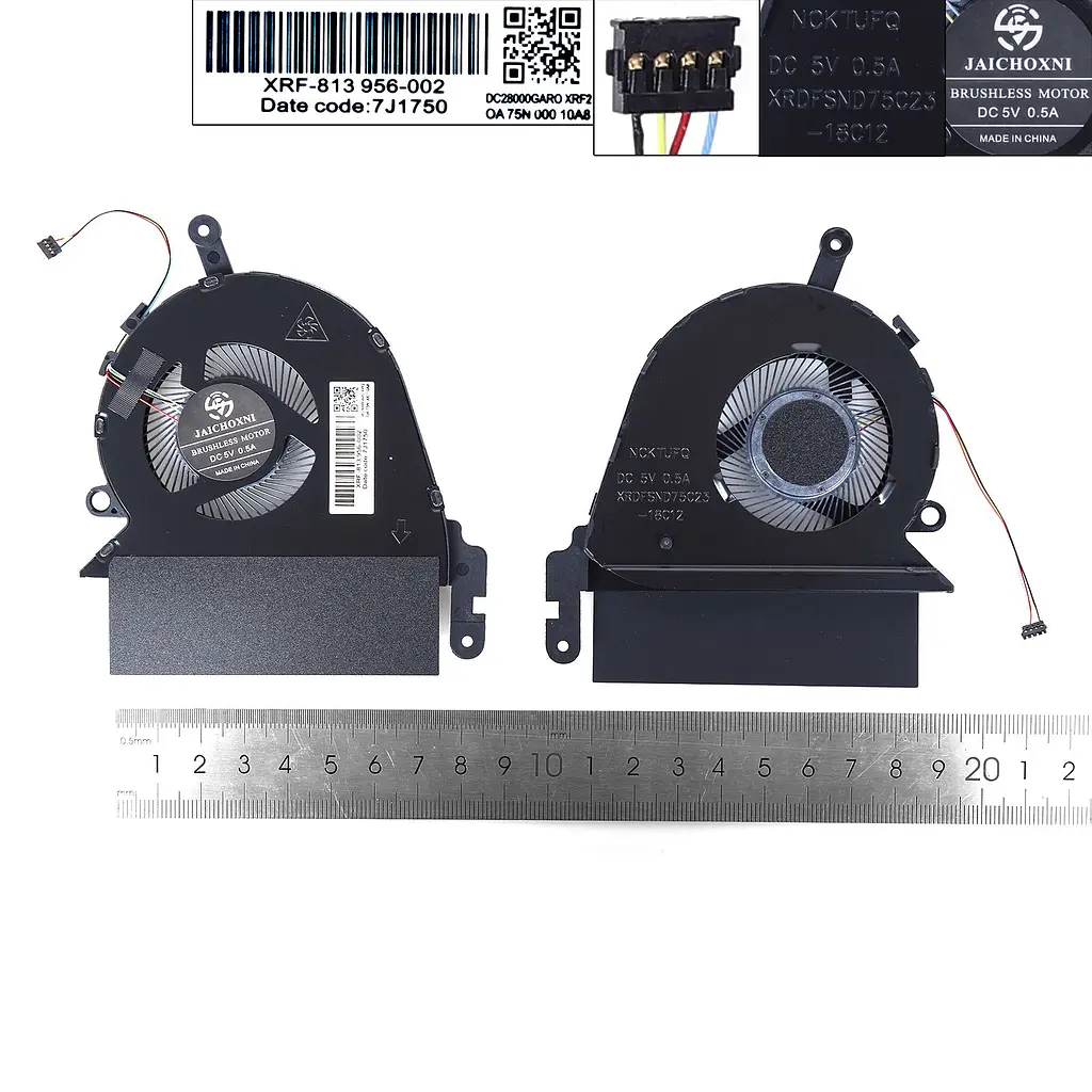 Вентилятор для HP Spectre X360 15-DF 15T-DF TPN-Q213 series, (5V CPU fan, L41483-001, ND75C23-18C12, Аналог) - фото 3