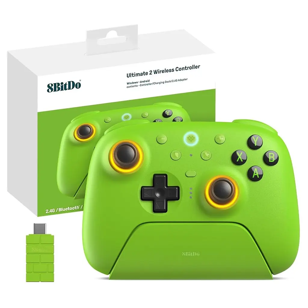 Геймпад 8BitDo Ultimate 2 для Windows і Android, ігровий контролер TMR, Еффект Холла Зелений - фото 8