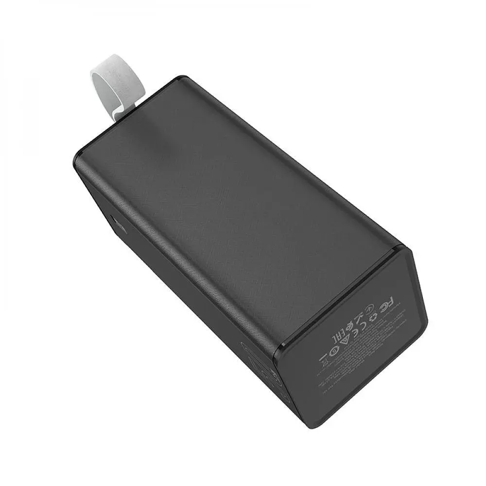УМБ портативне зарядне 40000mAh 22.5W 3A зі швидкою зарядкою PD/QC зовнішній акумулятор універсальні порти 2 USB/Type-C LED дисплей вбудований ліхтар повербанк Hoco J86 Powermaster - фото 3